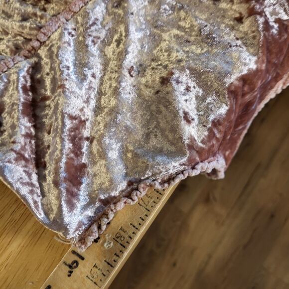 POL Pink Crushed Velvet Tank Mini Dress Zip Back Detail Empire Waist L - Picture 8 of 12